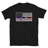 T-shirt Black tee with thin blue nazis print