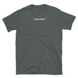 T-shirt Grey Tee with anarchist print