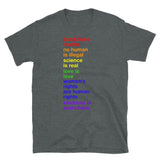 T-shirt grey tee with right side of history print