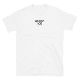 T-shirt White Tee with abolish ICE print