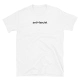 T-shirt White Tee with anti-fascist print