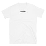 T-shirt White Tee with atheist print