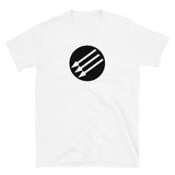 T-shirt White Tee with antifa logo print