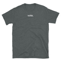 T-shirt grey tee with vote. print