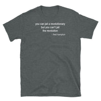 T-shirt grey tee with you can't jail the revolution print