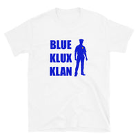 T-shirt White Tee with blue klux klan print