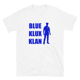 T-shirt White Tee with blue klux klan print