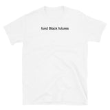 T-shirt White Tee with fund black futures print