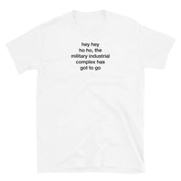 T-shirt White tee with hey hey ho ho print