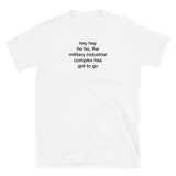 T-shirt White tee with hey hey ho ho print