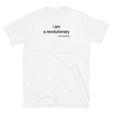 T-shirt White tee with i am a revolutionary - fred hampton print