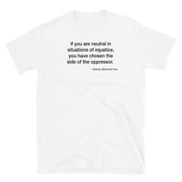 T-shirt white tee with no neutrality print