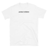 T-shirt White tee with protect children print