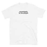 T-shirt White tee with sovereignty to the people print