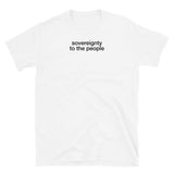 T-shirt White tee with sovereignty to the people print