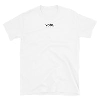 T-shirt white tee with vote. print