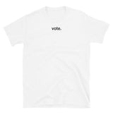 T-shirt white tee with vote. print