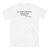 T-shirt white tee with you can't jail the revolution print