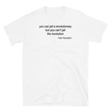 T-shirt white tee with you can't jail the revolution print